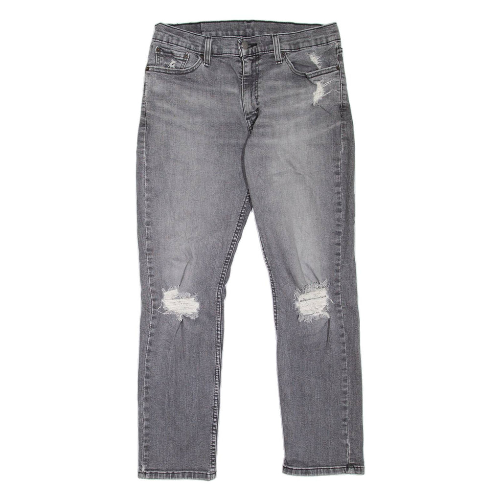 LEVI'S 511 Jeans Distressed Mens Grey Slim Straight Stone Wash W33 L30