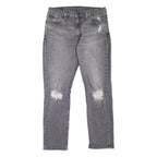 LEVI'S 511 Jeans Distressed Mens Grey Slim Straight Stone Wash W33 L30
