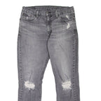 LEVI'S 511 Jeans Distressed Mens Grey Slim Straight Stone Wash W33 L30