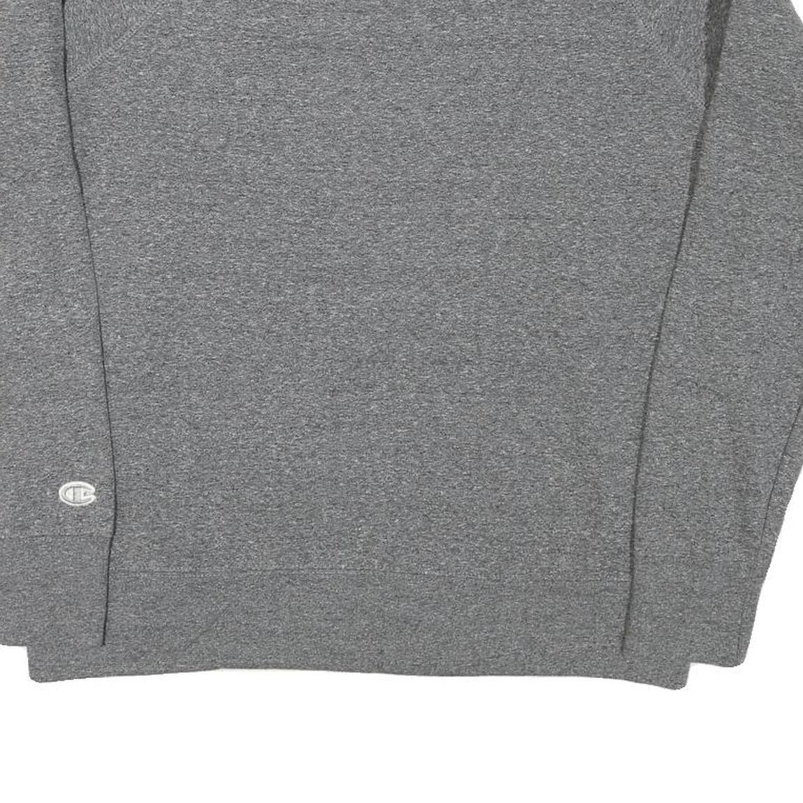 CHAMPION Mens Grey Cotton Blend Crew Neck M Classic Logo Sweatshirt