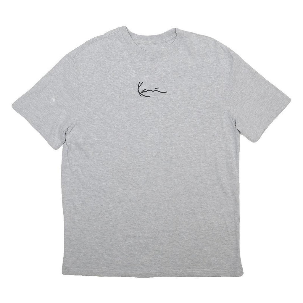 KARL KANI Mens Grey S Graphic T-Shirt Short Sleeve Crew Neck Cotton Blend