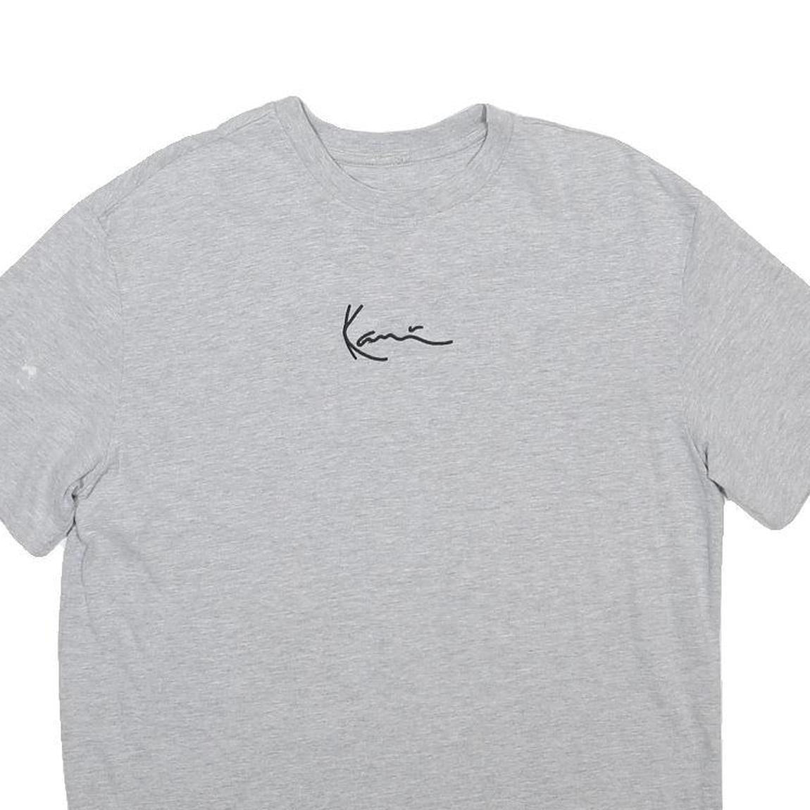 KARL KANI Mens Grey S Graphic T-Shirt Short Sleeve Crew Neck Cotton Blend