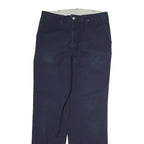 DICKIES Mens Cotton Navy Blue Regular Straight Leg Trousers W32 L30 Workwear