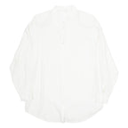Womens Shirt White Collared Long Sleeve Viscose M