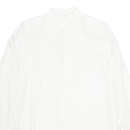 Womens Shirt White Collared Long Sleeve Viscose M