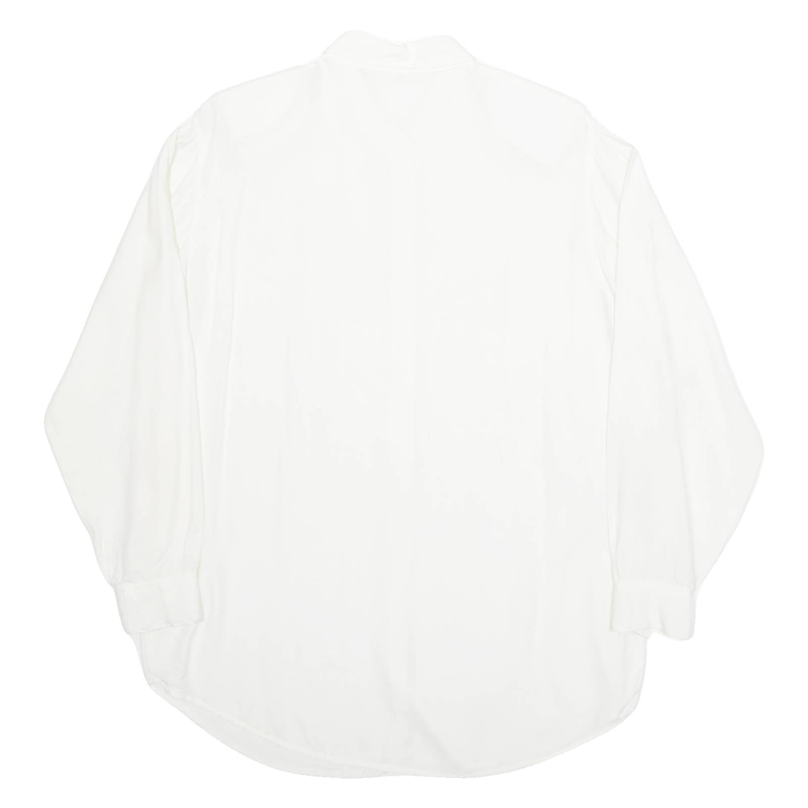 Womens Shirt White Collared Long Sleeve Viscose M