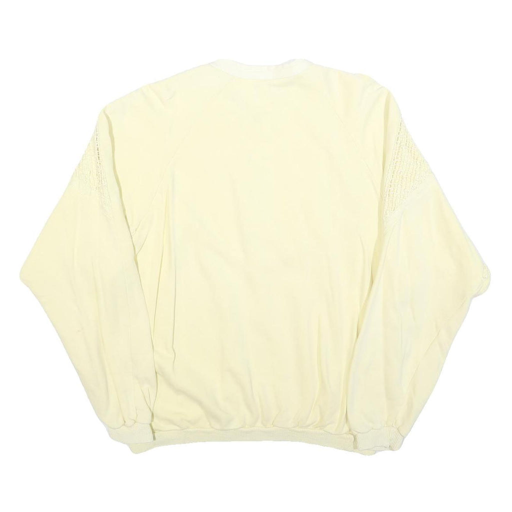 DRIVER Womens Cream Sweatshirt Crew Neck M Cotton Blend Pullover