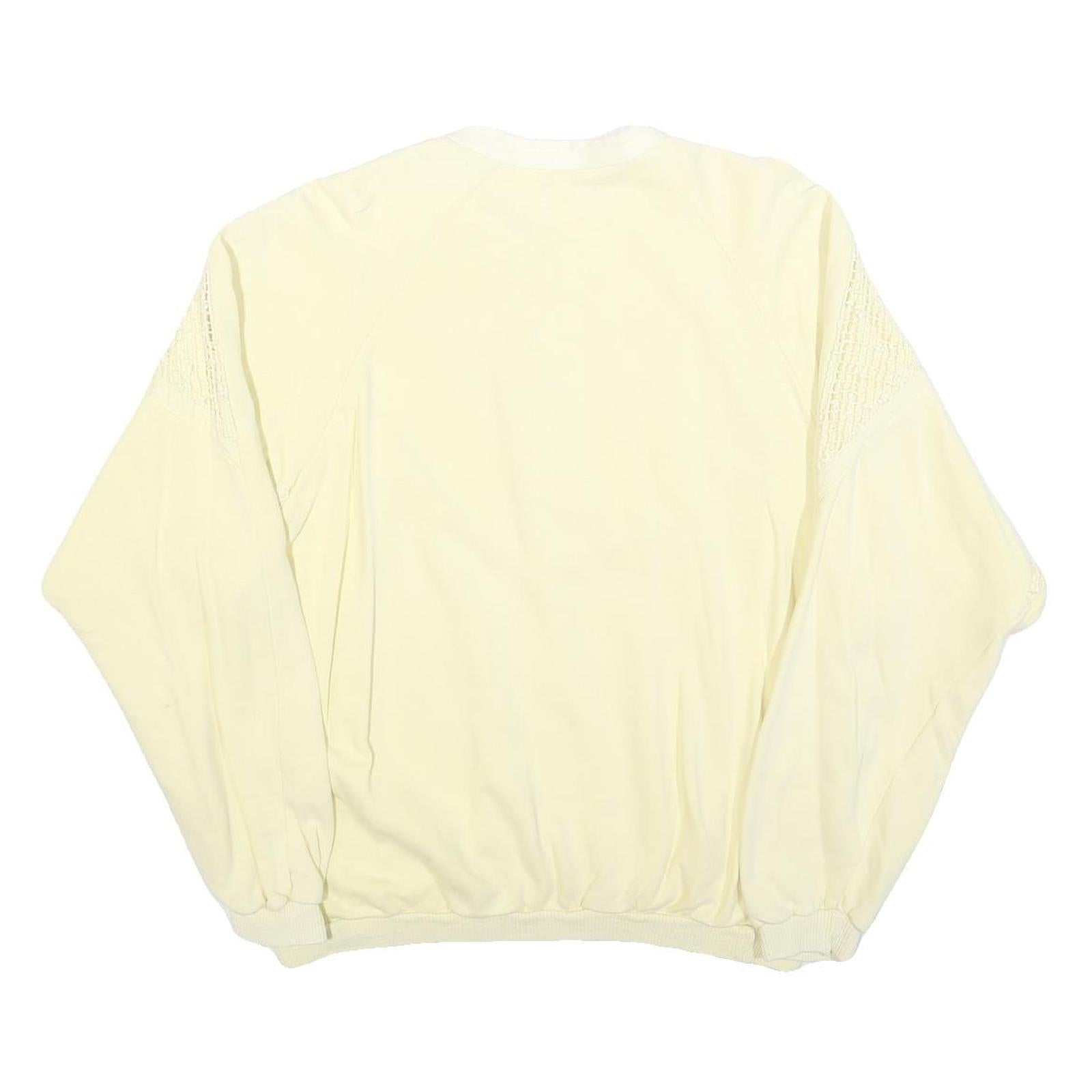 DRIVER Womens Cream Sweatshirt Crew Neck M Cotton Blend Pullover