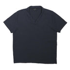 PEACOCKS Mens Navy Blue Short Sleeve Plain XL Cotton Blend Polo Shirt