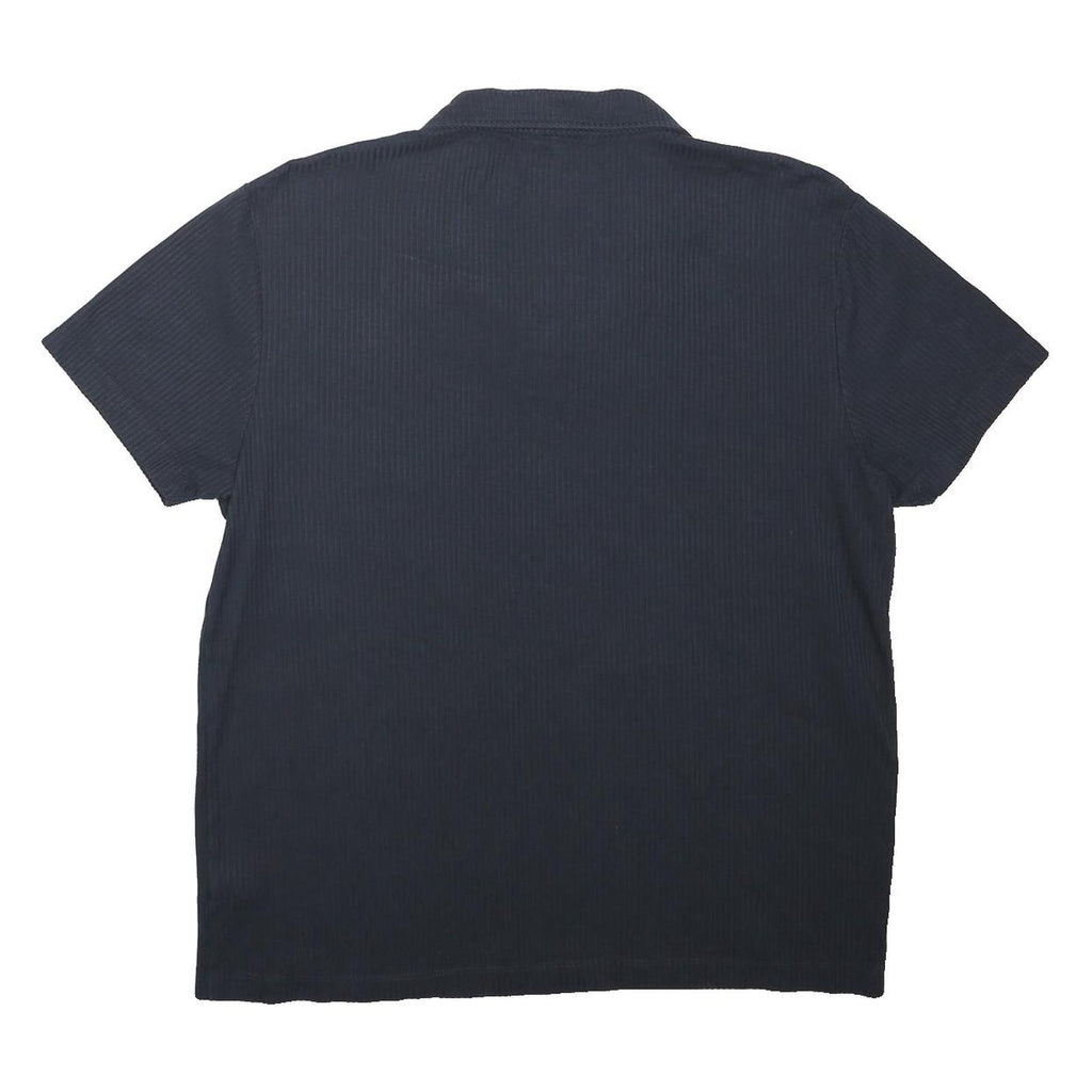 PEACOCKS Mens Navy Blue Short Sleeve Plain XL Cotton Blend Polo Shirt