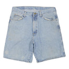 WRANGLER Womens Shorts Blue Casual Denim M W34 Cotton Blend Comfortable Style