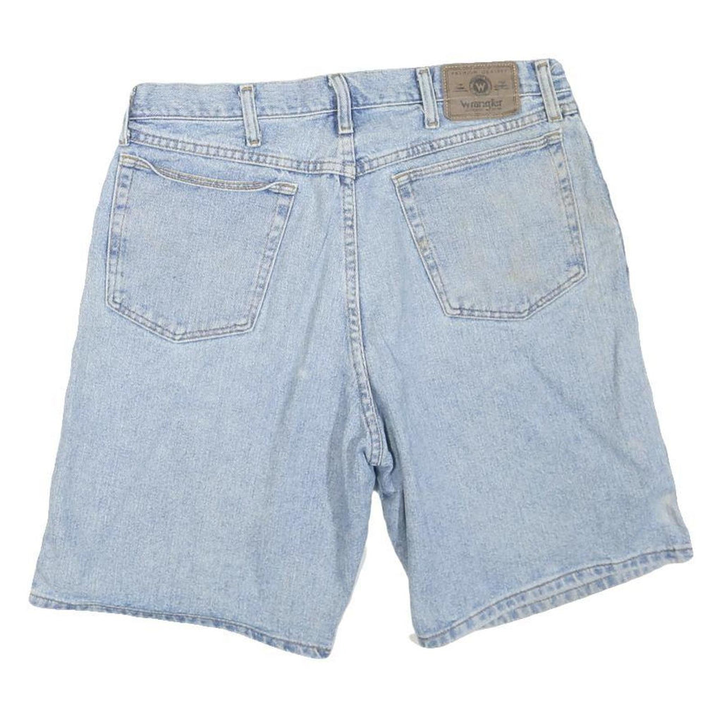 WRANGLER Womens Shorts Blue Casual Denim M W34 Cotton Blend Comfortable Style