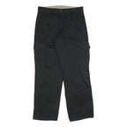 WRANGLER Mens Regular Black Cargo Trousers W32 L32 Cotton Blend Zip Pockets