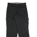 WRANGLER Mens Regular Black Cargo Trousers W32 L32 Cotton Blend Zip Pockets