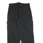 WRANGLER Mens Regular Black Cargo Trousers W32 L32 Cotton Blend Zip Pockets