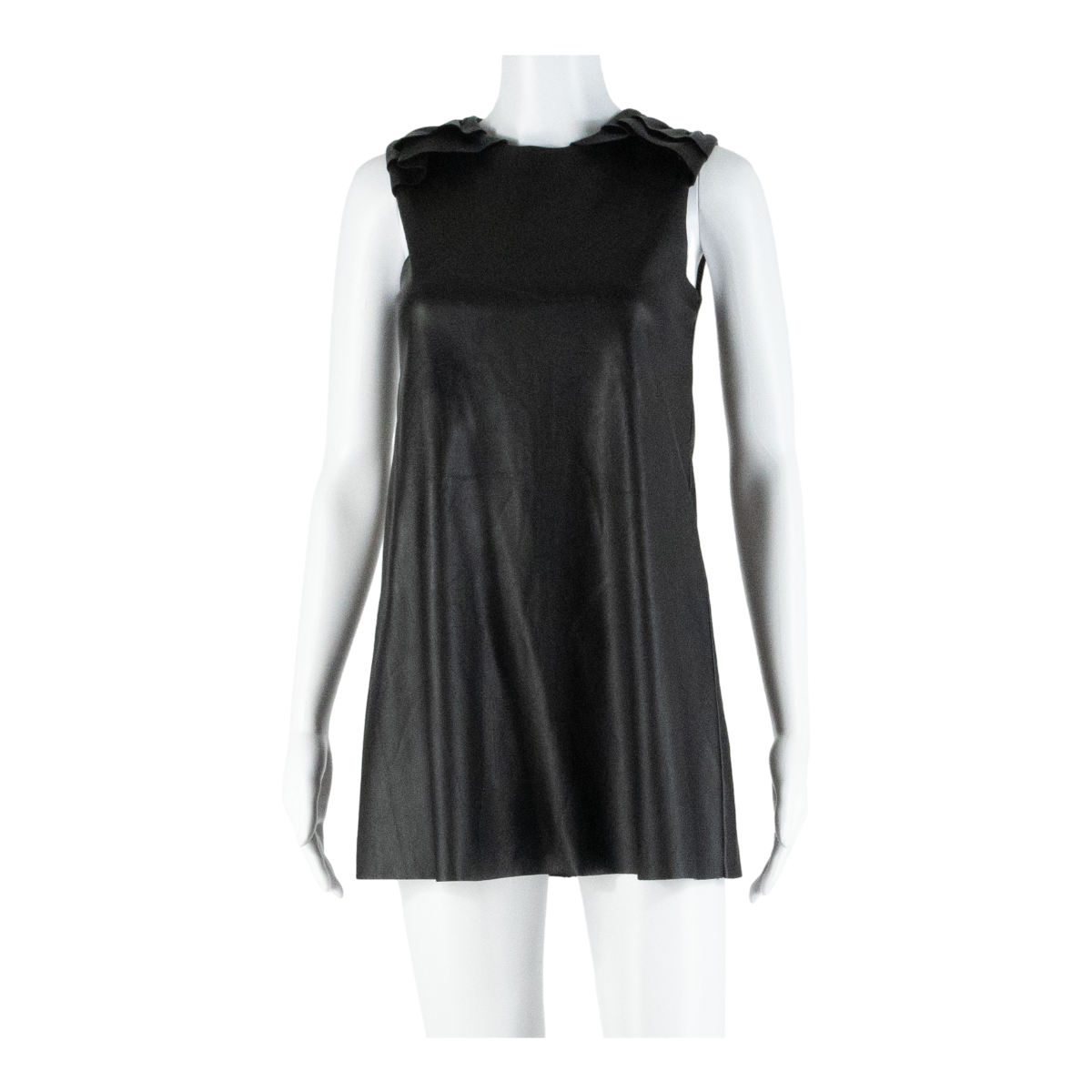 UNITED COLORS OF BENETTON Womens Shift Dress Black Sleeveless Knee Length S