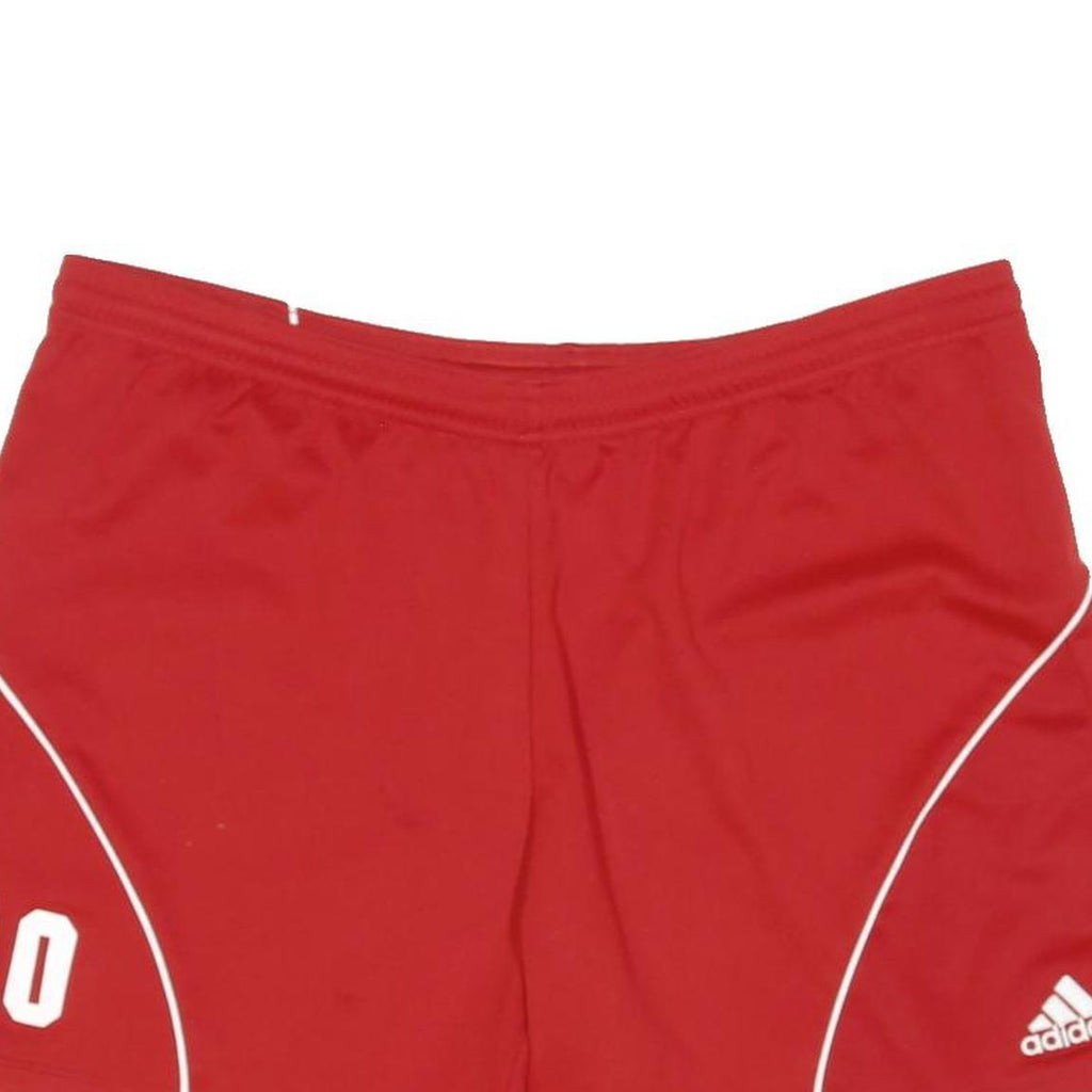 ADIDAS Womens Red Sports Casual Shorts M W32 Number 10 Logo