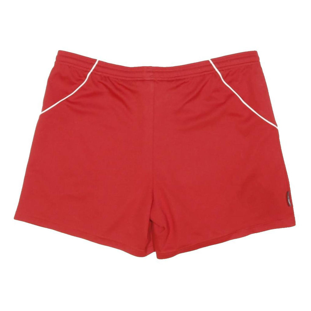 ADIDAS Womens Red Sports Casual Shorts M W32 Number 10 Logo