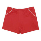 ADIDAS Womens Red Sports Casual Shorts M W32 Number 10 Logo