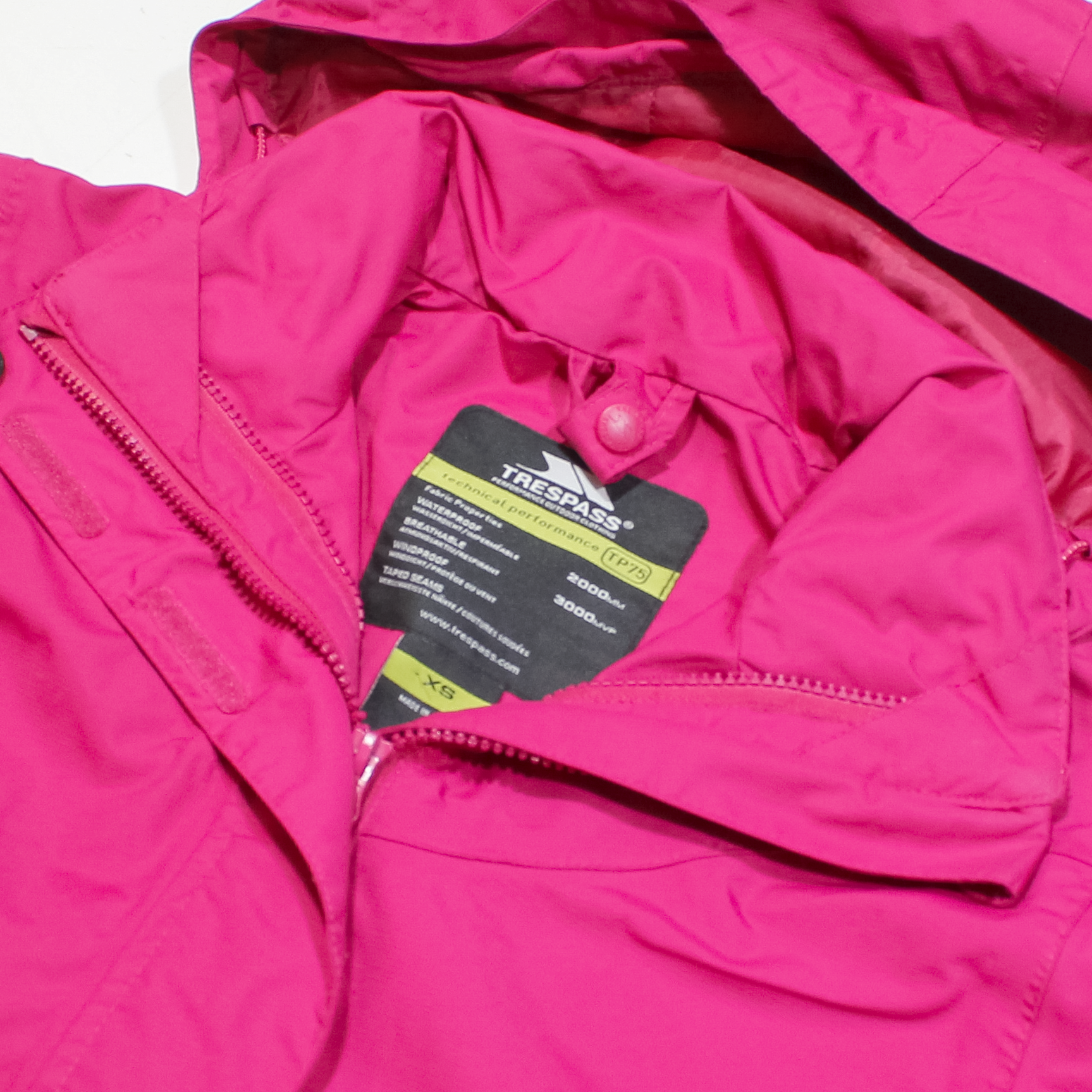 TRESPASS Womens Rain Jacket Pink Hooded XS