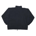 TAYLOR Womens Navy Blue Cat Embroidered 1/4 Zip M Sweatshirt Casual Cotton Blend