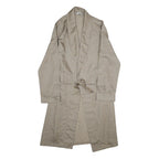 TOOTAL Mens Beige & Blue Printed Drawstring Jacket L Polyester Geometric Pattern