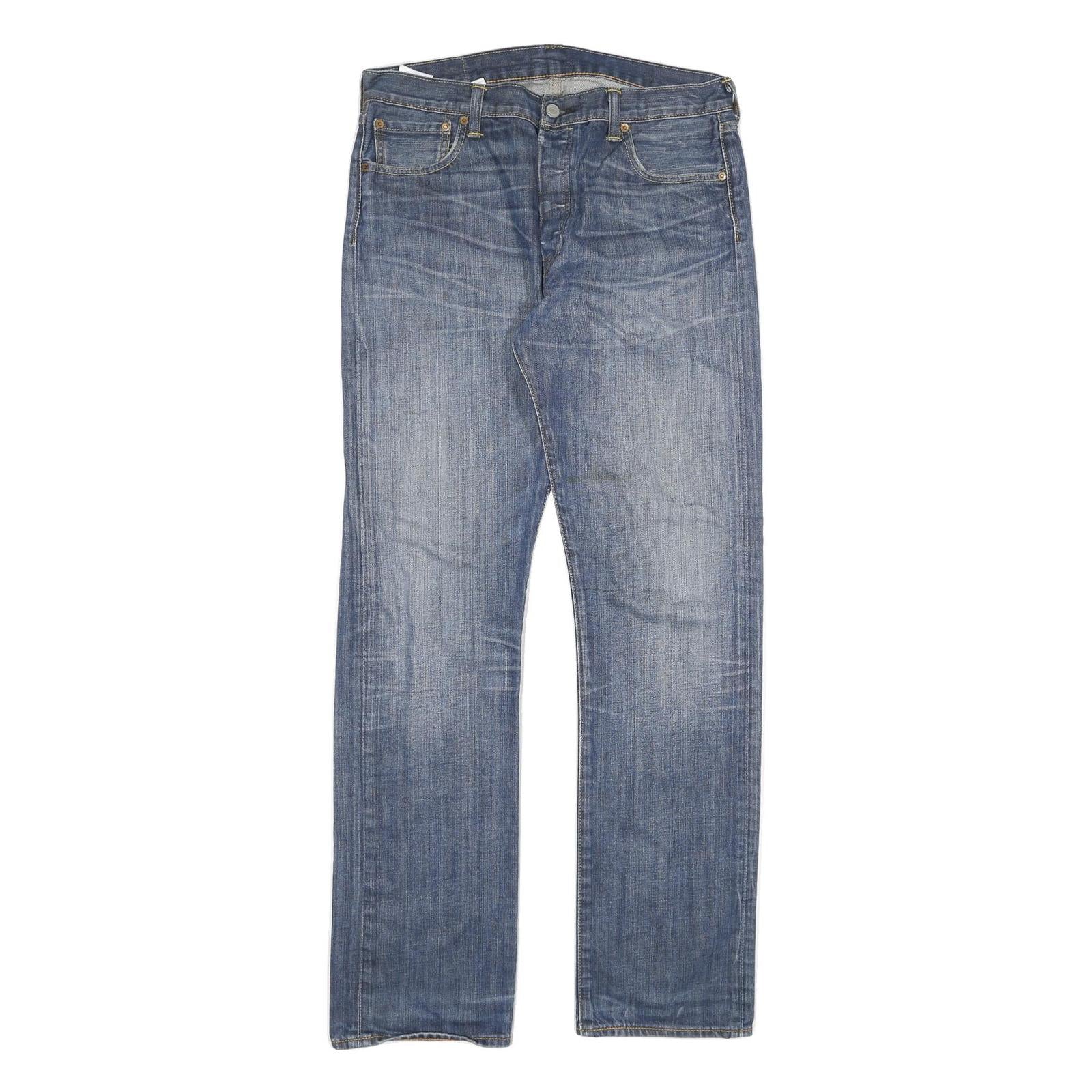 LEVI'S Mens Regular Blue Jeans Denim Medium W32 L34 Classic Button Fly