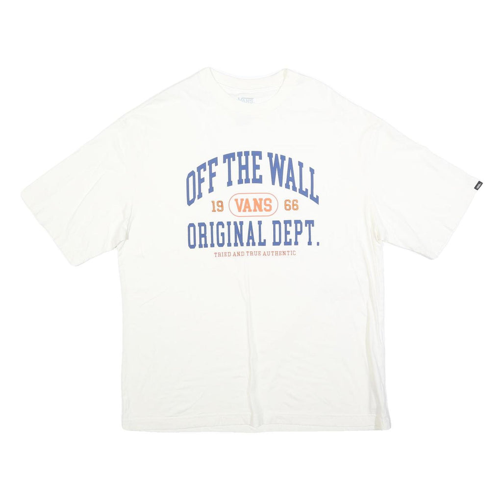 VANS Mens White Off The Wall Original Dept. Graphic T-Shirt M Short Sleeve Crew