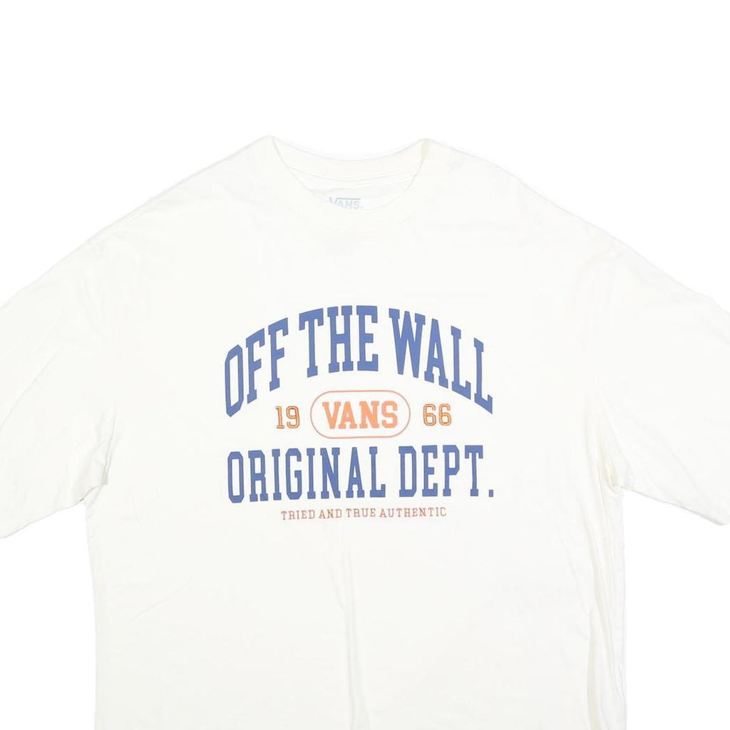 VANS Mens White Off The Wall Original Dept. Graphic T-Shirt M Short Sleeve Crew