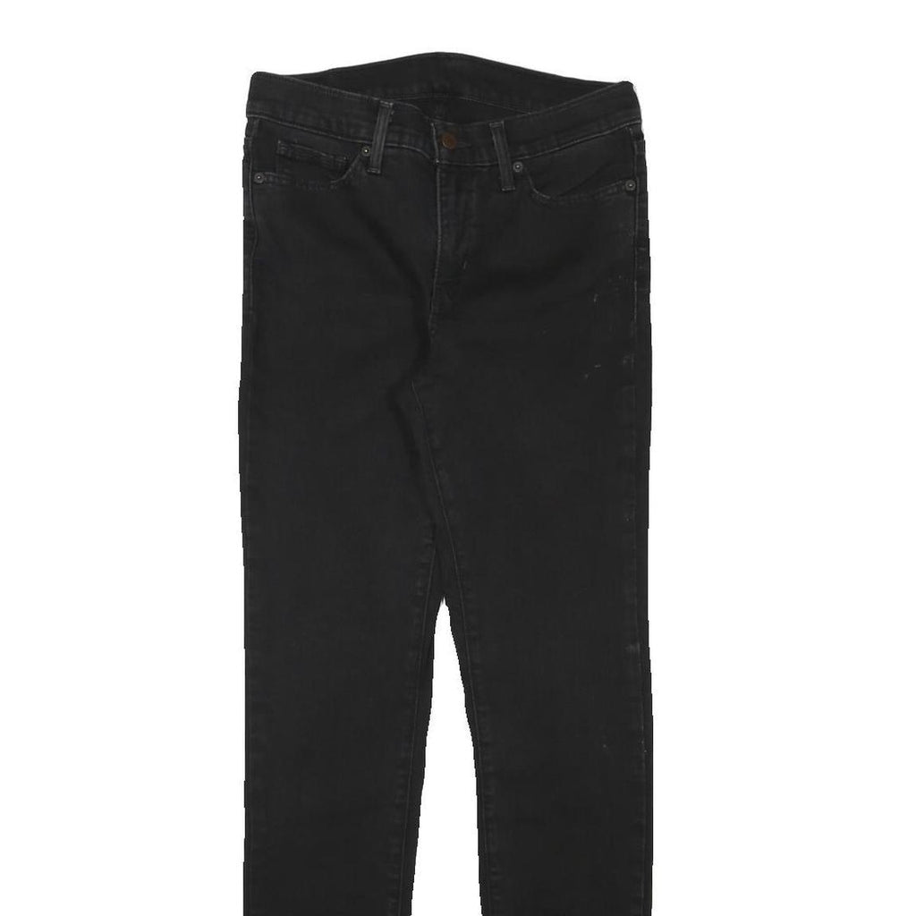 LEVI'S Womens Slim Black Skinny Denim Jeans W28 L31 Cotton Blend Zip