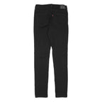 LEVI'S Womens Slim Black Skinny Denim Jeans W28 L31 Cotton Blend Zip