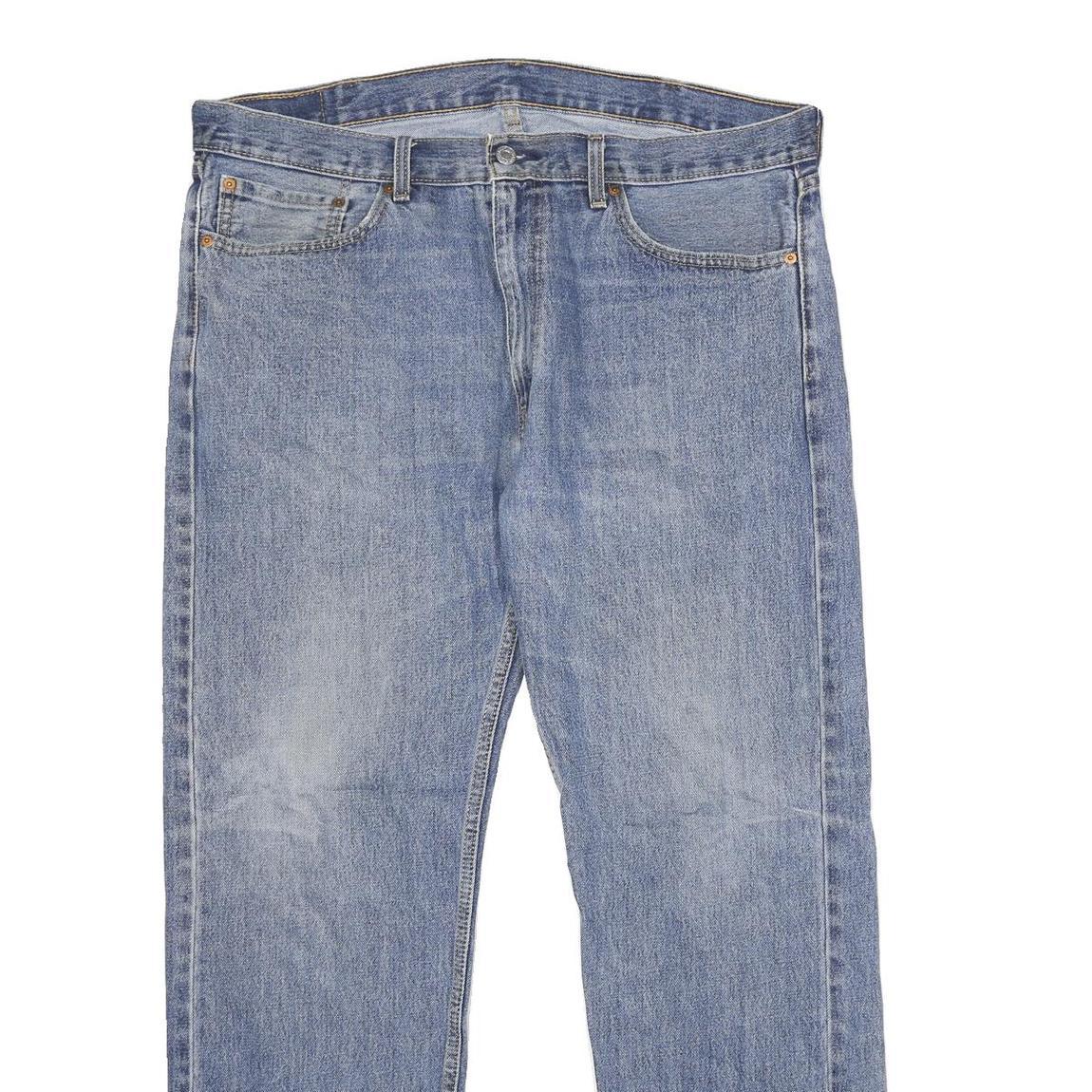 LEVI'S 505 Mens Jeans Blue Regular Straight Denim Medium W38 L32 Classic Cotton