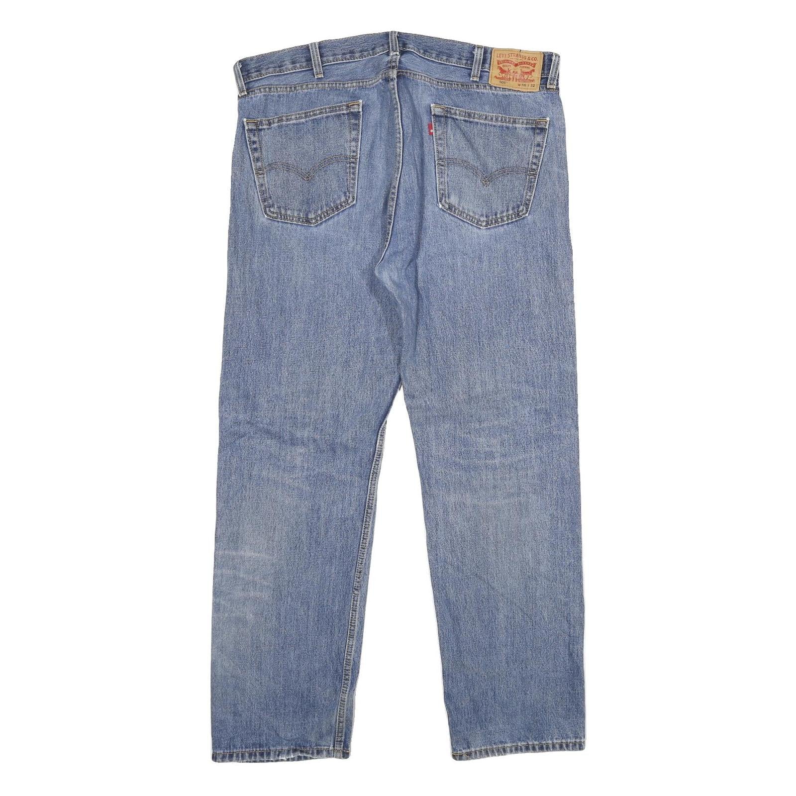 LEVI'S 505 Mens Jeans Blue Regular Straight Denim Medium W38 L32 Classic Cotton