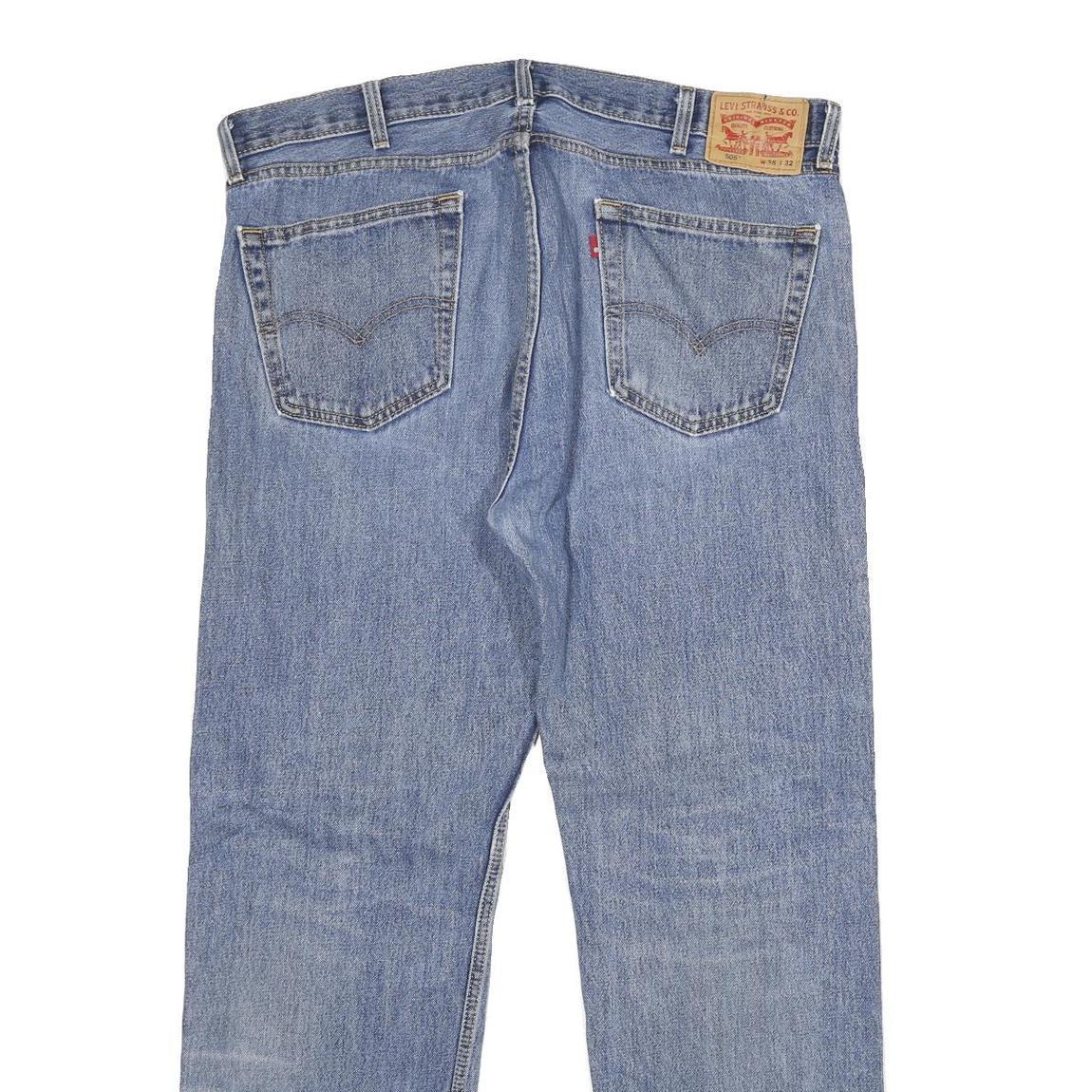 LEVI'S 505 Mens Jeans Blue Regular Straight Denim Medium W38 L32 Classic Cotton