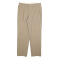FIRST AVENUE Mens Wool Blend Beige Regular Fit Straight Leg Trousers W34 L32