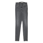 LEVI'S Womens Slim Grey Denim Slim Jeans W22 L28 Stretch Cotton Blend Zip