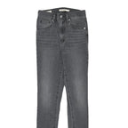 LEVI'S Womens Slim Grey Denim Slim Jeans W22 L28 Stretch Cotton Blend Zip