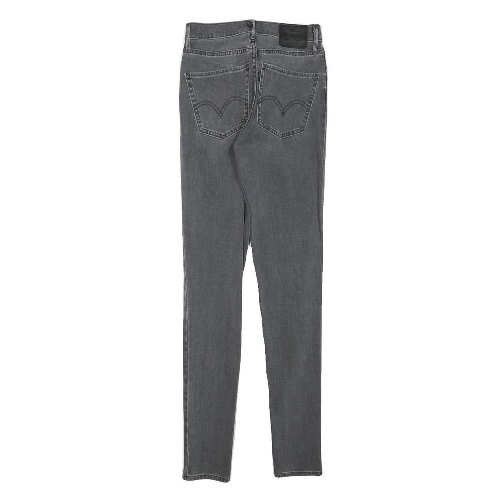 LEVI'S Womens Slim Grey Denim Slim Jeans W22 L28 Stretch Cotton Blend Zip