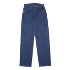 WRANGLER Womens Blue Relaxed Fit Straight Leg Denim Cotton Medium W26 L30 Zip