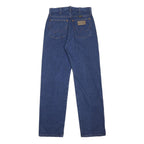 WRANGLER Womens Blue Relaxed Fit Straight Leg Denim Cotton Medium W26 L30 Zip