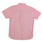 TOMMY HILFIGER Mens Red & White Stripe Shirt Cotton Blend M Casual Classic