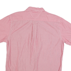 TOMMY HILFIGER Mens Red & White Stripe Shirt Cotton Blend M Casual Classic