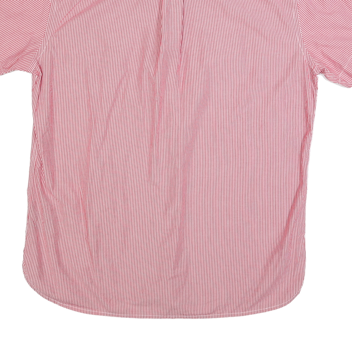 TOMMY HILFIGER Mens Red & White Stripe Shirt Cotton Blend M Casual Classic