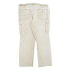 CARHARTT Womens Cotton Blend Beige Regular Straight Trousers W36 L30 Workwear