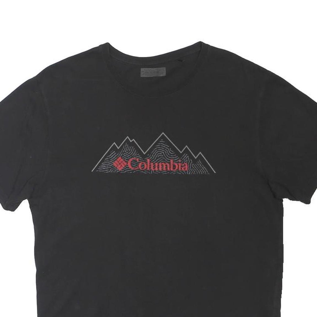 COLUMBIA Mens Black Graphic T-Shirt M Short Sleeve Crew Neck Outdoor Casual