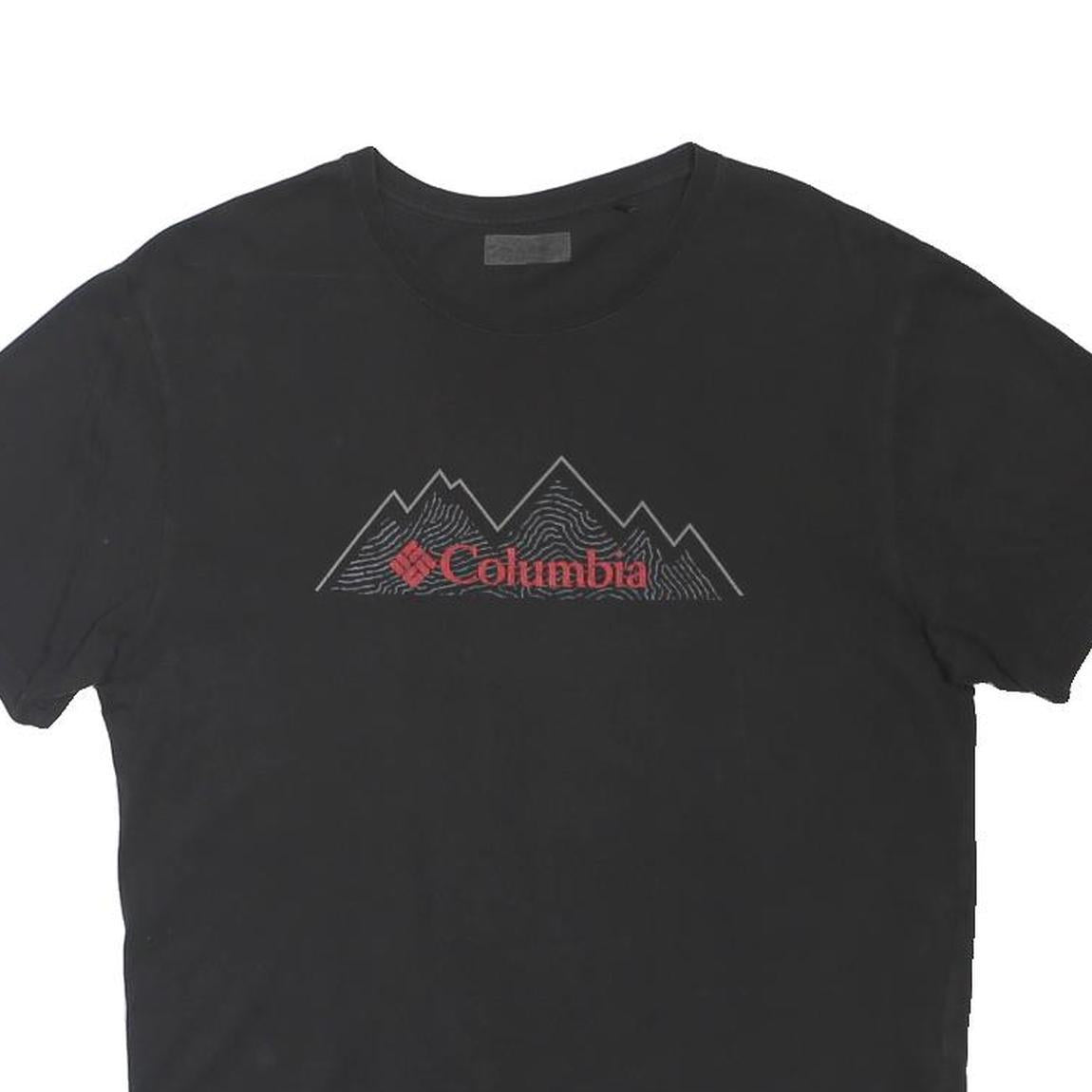 COLUMBIA Mens Black Graphic T-Shirt M Short Sleeve Crew Neck Outdoor Casual