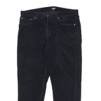CARHARTT WIP Mens Cotton Slim Black Corduroy Trousers W33 L29 Comfortable
