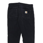 CARHARTT WIP Mens Cotton Slim Black Corduroy Trousers W33 L29 Comfortable