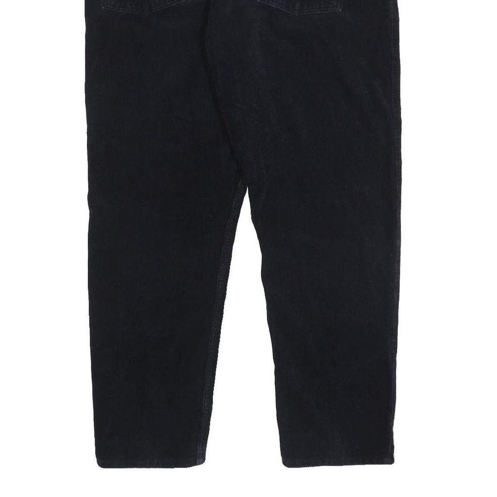 CARHARTT WIP Mens Cotton Slim Black Corduroy Trousers W33 L29 Comfortable