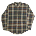 NAUTICA Mens Blue Beige Green Plaid Shirt XL Button-Down Long Sleeve Cotton